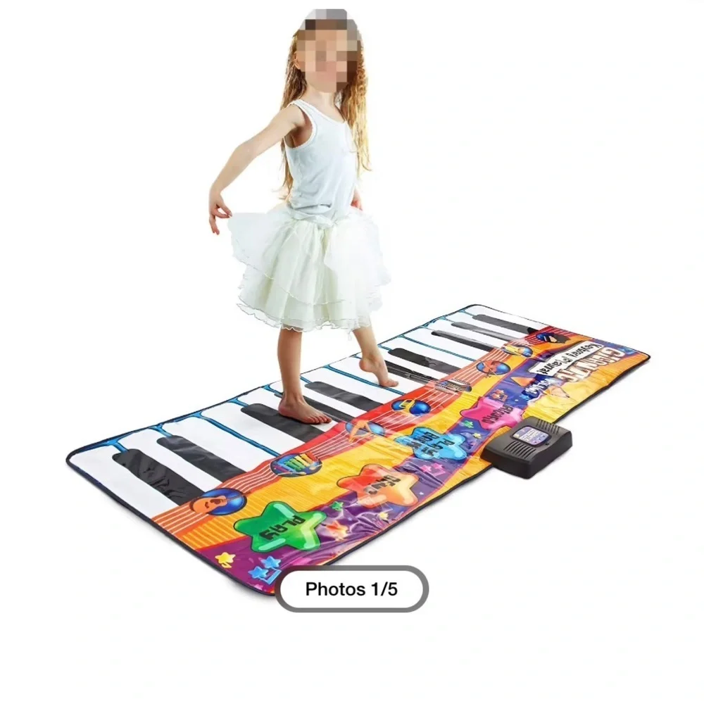 Gigantic Piano Play Mat, Colorful Musical Keyboard Playmat for Kids